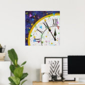 Happy New Year-achtergrond Poster (Thuiskantoor)