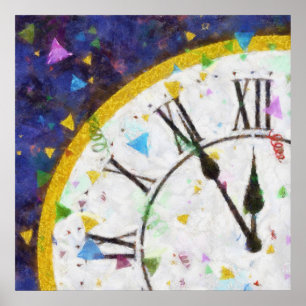 Happy New Year-achtergrond Poster