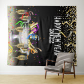 Happy New Year-achtergrond voor foto's Wandkleed (In Situ (horizontaal))