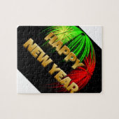 Happy New Year Afbeelding Legpuzzel (Horizontaal)
