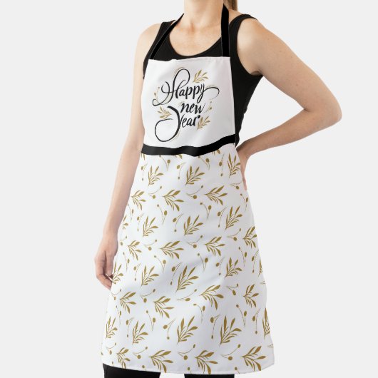 Happy New Year All-Over Print Apron Schort (Insitu)