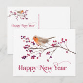 Happy New Year Announcement Holiday Aankondigingskaart (Voorkant / Achterkant)