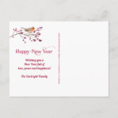 Happy New Year Announcement Holiday Aankondigingskaart (Achterkant)