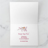 Happy New Year Announcement Holiday Kaart (Binnen)