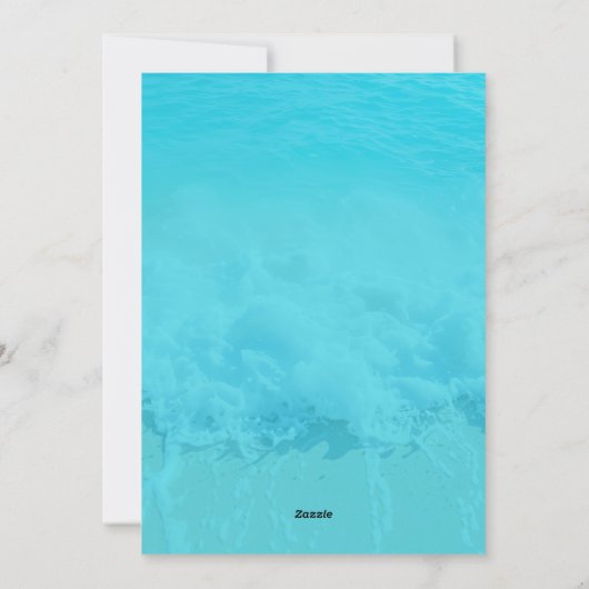 Happy New Year Aqua Multi-photo Feestdagenkaart (Achterkant)