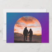 HAPPY New Year Arch Oval Bold Ombre Gradiënt Feestdagenkaart (Achterkant)