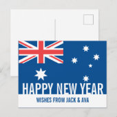 Happy New Year Australië Australische vlag Aangepa Briefkaart (Voorkant / Achterkant)