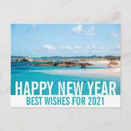 Happy New Year Australië Beach Landscape Paradise Briefkaart