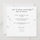 Happy New Year B&W Handgetekende Dansende Queen Kaart (Achterkant)