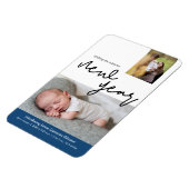 Happy New Year Baby Birth Notice Magneet (Linkerzijde)