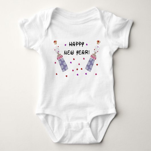 Happy New Year Baby Romper (Voorkant)