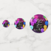 Happy New Year-ballon Confetti (Voorkanten)