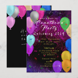 Happy New Year-ballon Kaart