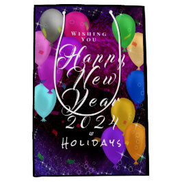 Happy New Year-ballon Medium Cadeauzakje