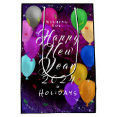 Happy New Year-ballon Medium Cadeauzakje (Achterkant)