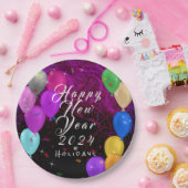 Happy New Year-ballon Papieren Bordje (Feest)
