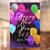 Happy New Year-ballon Raamsticker (Vel 2)