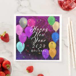 Happy New Year-ballon Servet