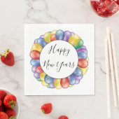 Happy New Year-ballonnen Servet (Insitu)