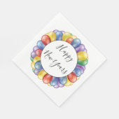 Happy New Year-ballonnen Servet (Hoek)