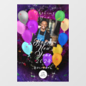 Happy New Year Balloon Photo Shop Banner Raamsticker (Vel)
