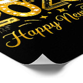 Happy New Year Balloons Party 2026 Together Family Poster (Hoek)