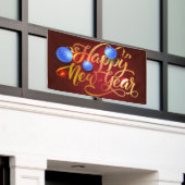 Happy New Year Banner (Buitenkant Gebouw)