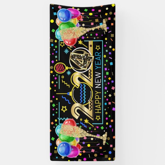 Happy New Year Banner (Verticaal)