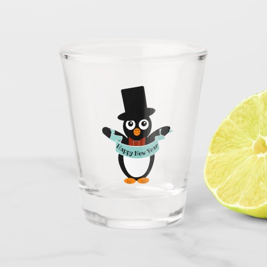 Happy New Year Banner Shot Glass Shot Glas (Voorkant)