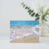 Happy New Year Beach Briefkaart (Staand voorkant)