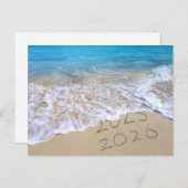 Happy New Year Beach Briefkaart (Voorkant / Achterkant)