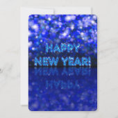 Happy New Year Beauful Blue Bokeh Sparkles (Voorkant)