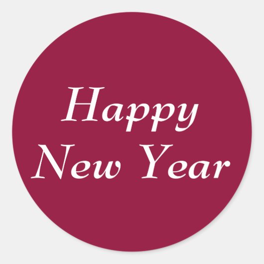 Happy New Year Bernhard Crimsom Sticker van Janz (Voorkant)