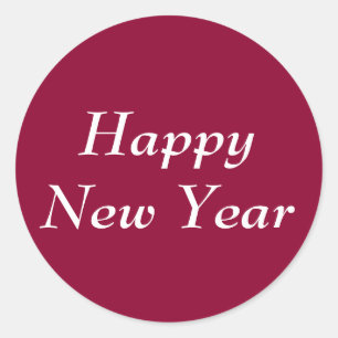 Happy New Year Bernhard Crimsom Sticker van Janz