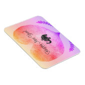 Happy New Year Big Heart & Elephant Doodle Magneet (Rechterzijde)