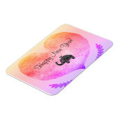 Happy New Year Big Heart & Elephant Doodle Magneet (Linkerzijde)