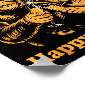 Happy New Year Bigfoot And Alien Sasquatch Firewor Poster (Hoek)