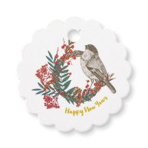 Happy New Year Bird Wreate