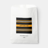 Happy New Year Black en Yellow Bedankzakje (Voorkant)