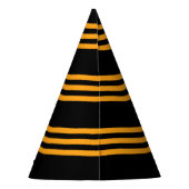 Happy New Year Black en Yellow Feesthoedjes (Achterkant)