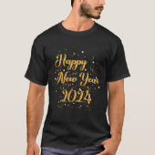 Happy New Year Black T-Shirt (Voorkant)