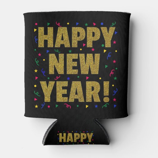 Happy New Year Blikjeskoeler (Voorkant)