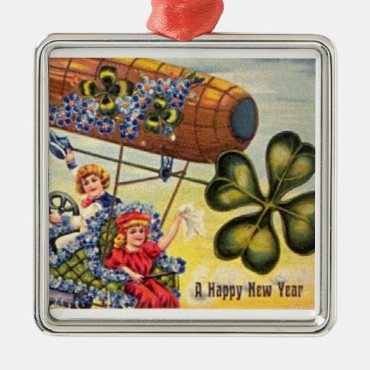 Happy New Year Blimp Ornament (Voorkant)