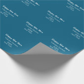 Happy new year blue name place year boho simple cadeaupapier (Hoek)