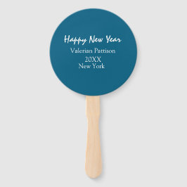 Happy new year blue name place year boho simple  handwaaier