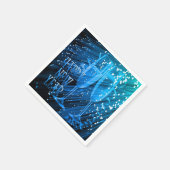 Happy New Year Blue Sparkle Glasses Napkins Servet (Hoek)