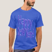 Happy New Year - Blue Text T-shirt (Voorkant)