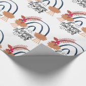 Happy New Year Boho Rainbow Gift Wrapping Paper Cadeaupapier (Hoek)