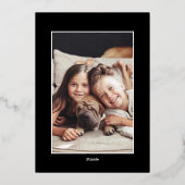 Happy New Year Bold Letters Minimal Moderne Foto Folie Feestdagenkaart (Achterkant)