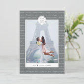 Happy New Year Bonne Année Script Holiday Kaart (Staand voorkant)